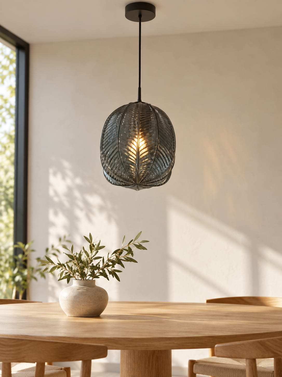 Suspension nervurée fumée claire - vue 3
