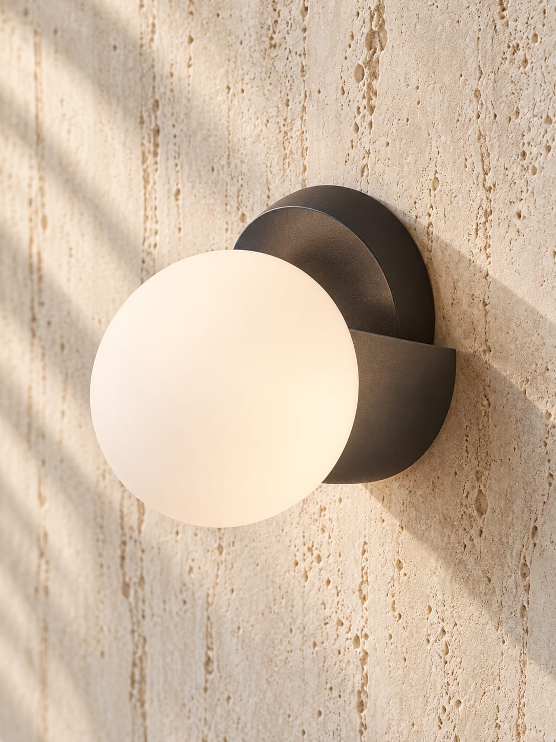 Orbe Doré avec Diffuseur en Verre Opale - vue 2