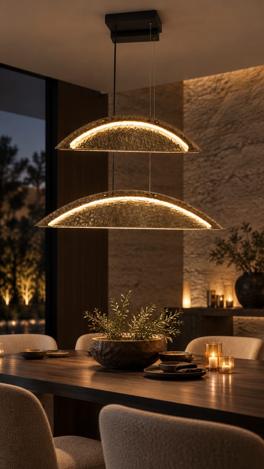 Suspension double arche dorée - vue 4