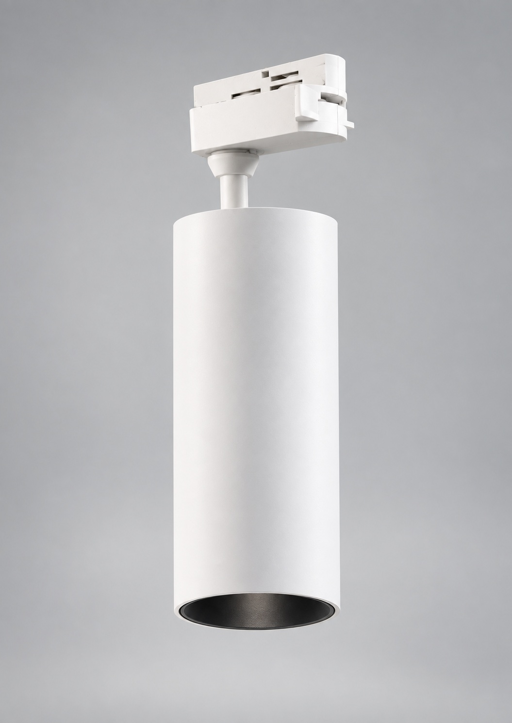 Spot cylindrique allongé blanc sur rail - vue 4