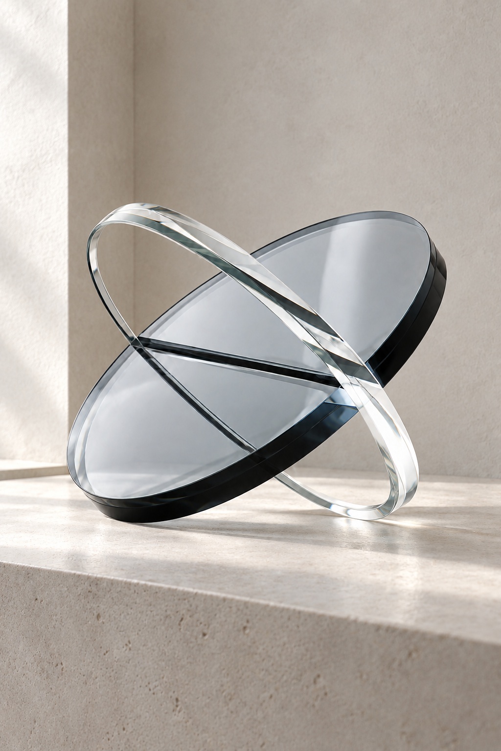 Sculpture orbitale translucide — modèle intermédiaire - vue 5