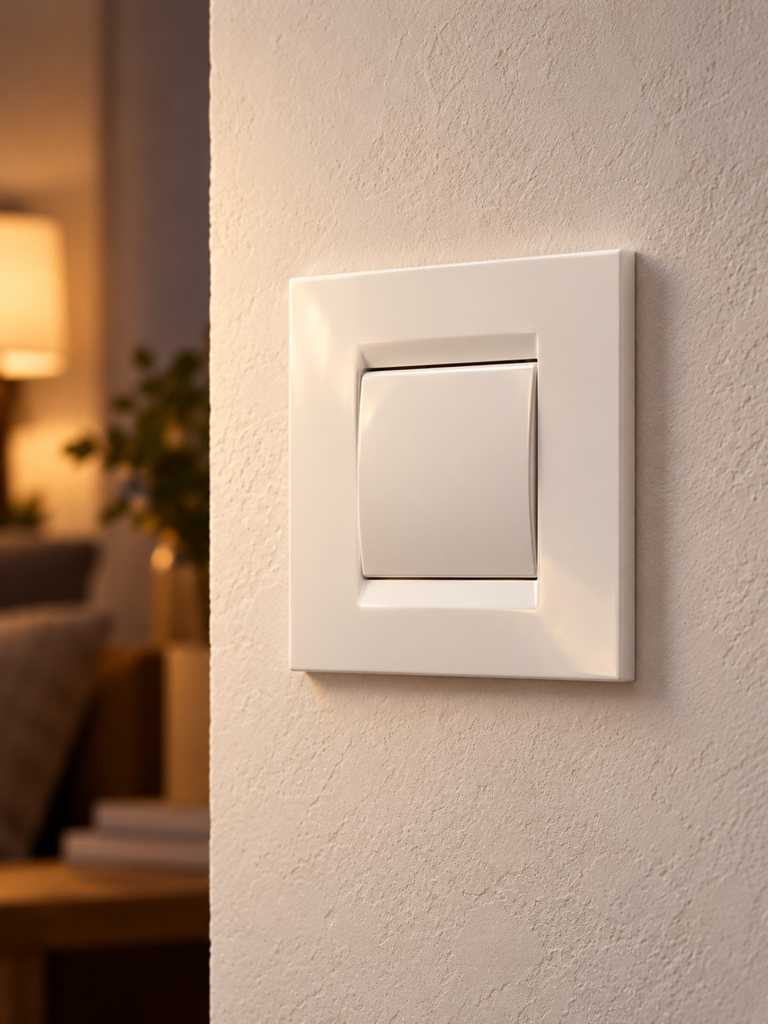 Interrupteur simple blanc - vue 5