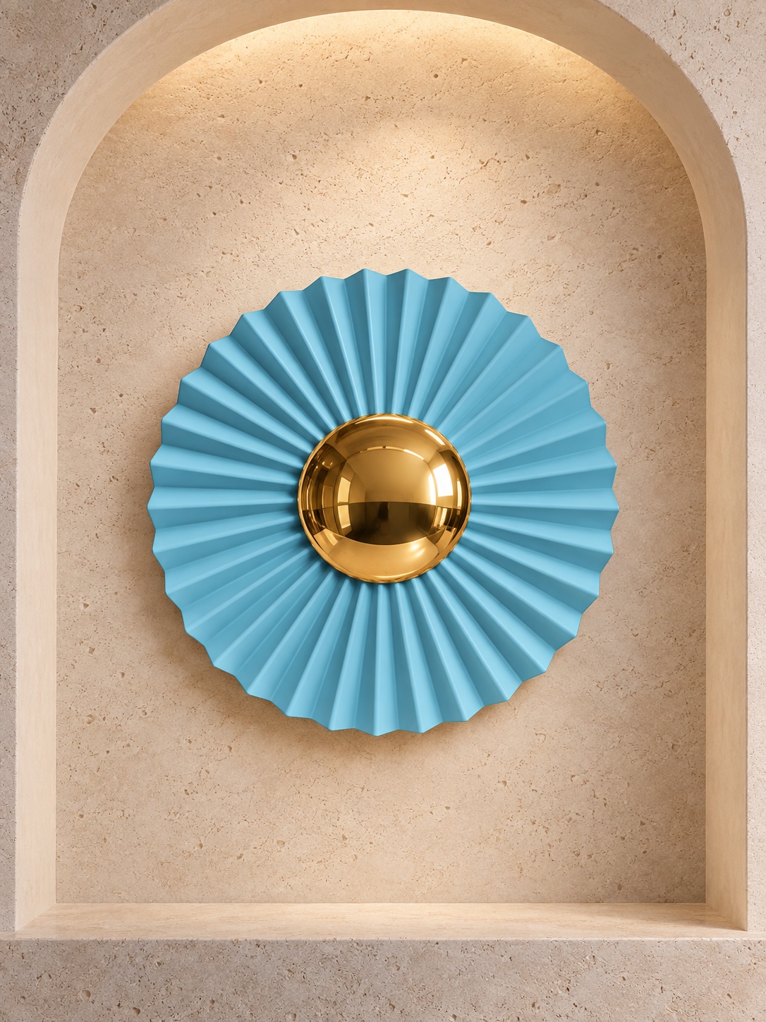 Applique décorative bleue plissée - vue 3