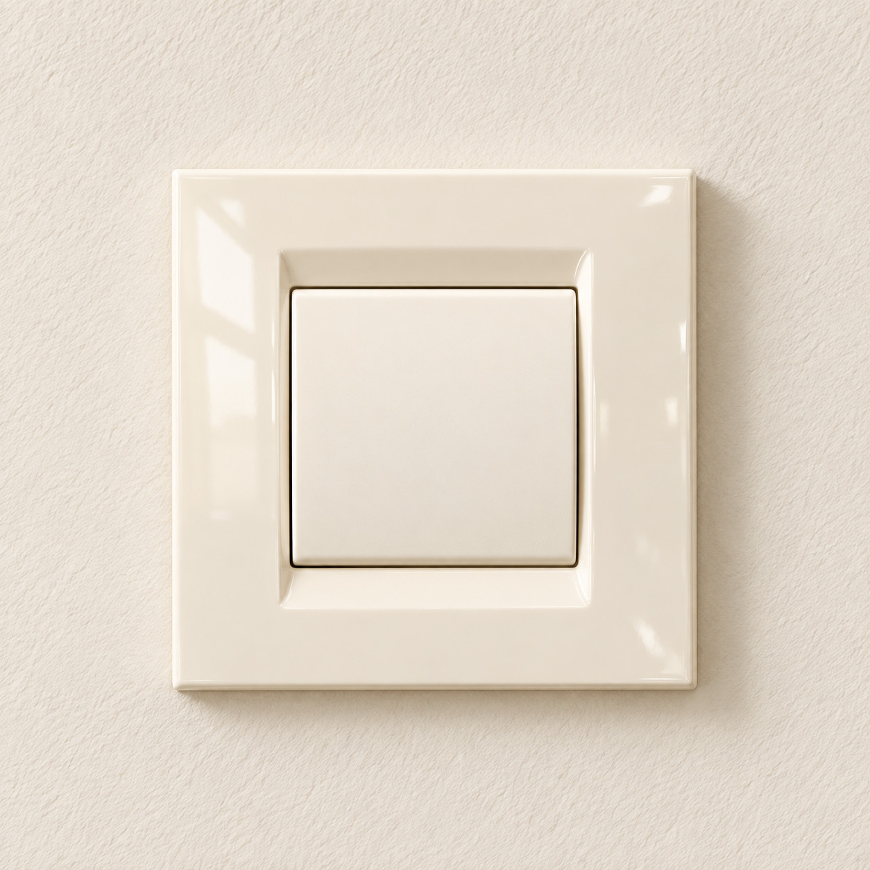 Interrupteur simple ivoire - vue 2