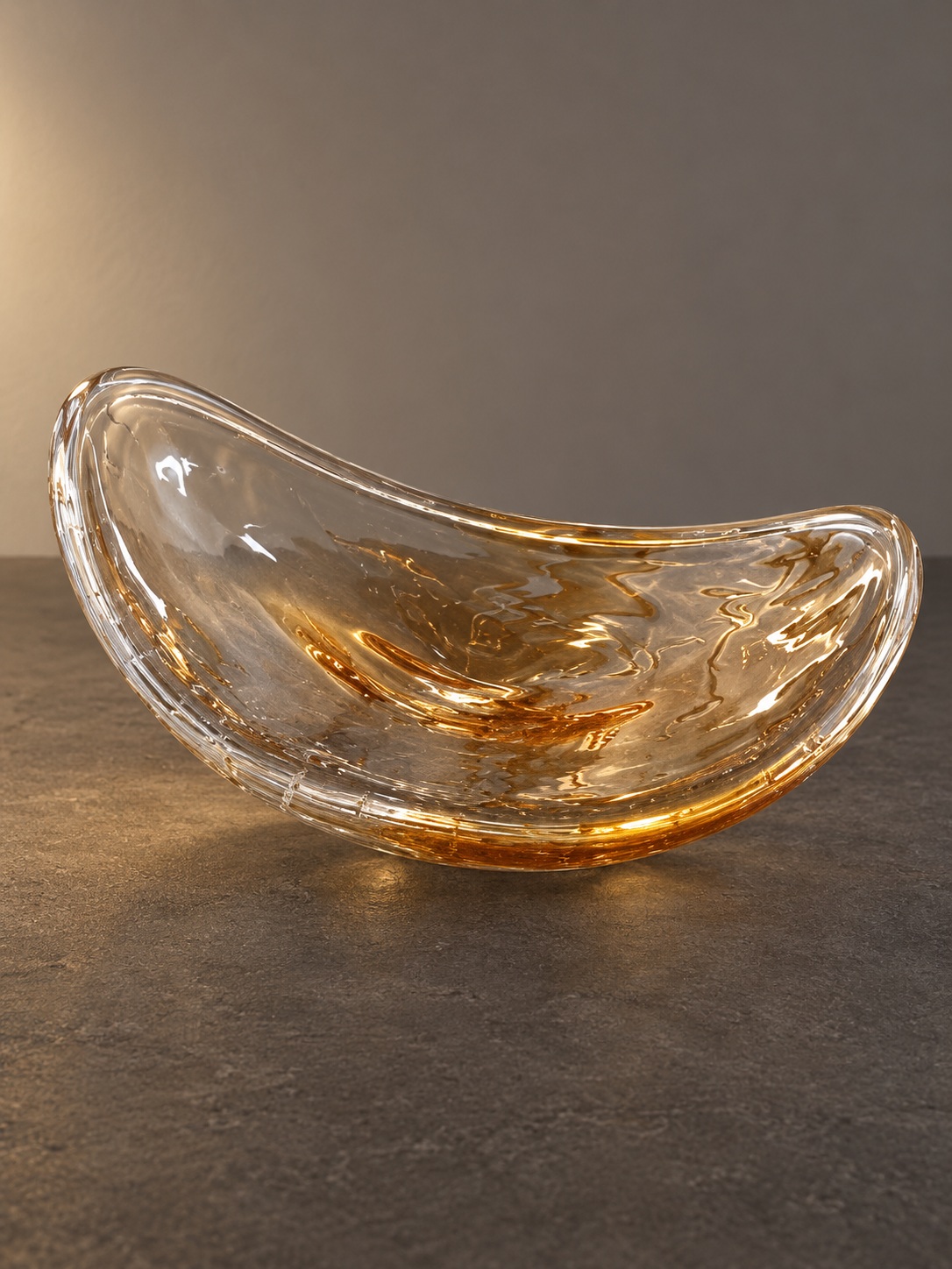 Coupelle décorative en verre ambré - vue 5