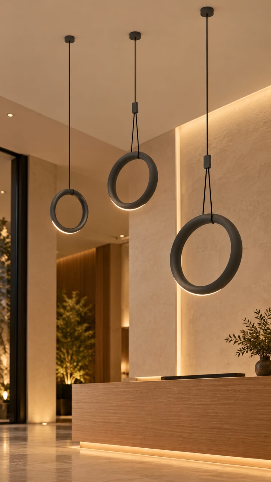 Suspensions Anneau Graphite — trois formats - vue 2