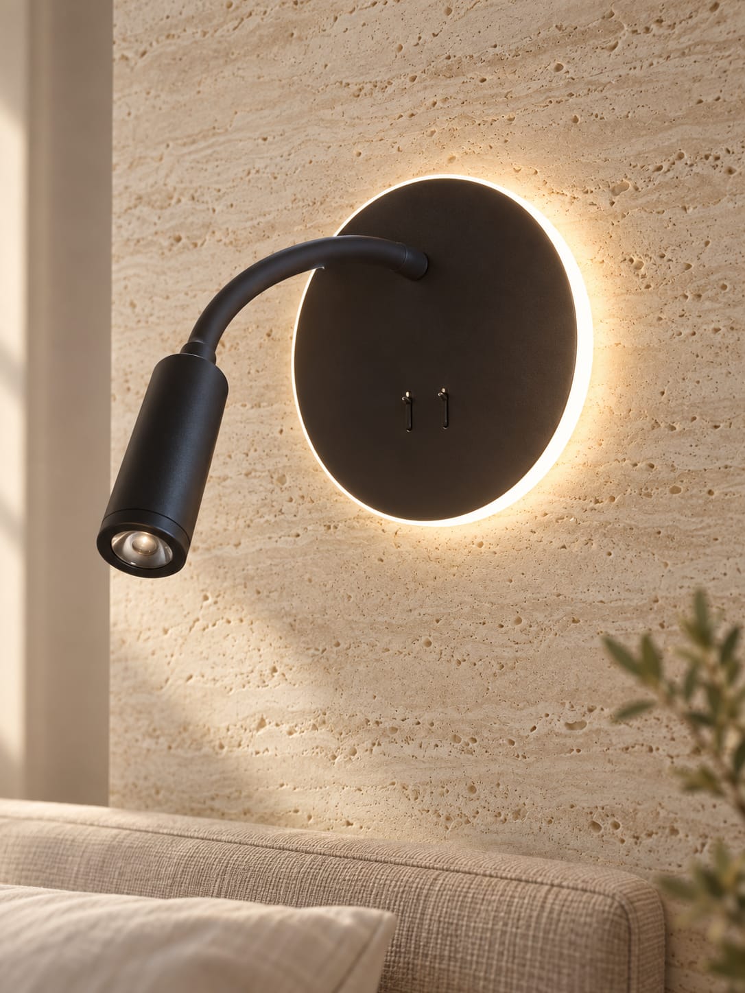 ronde noire avec liseuse flexible - vue 5