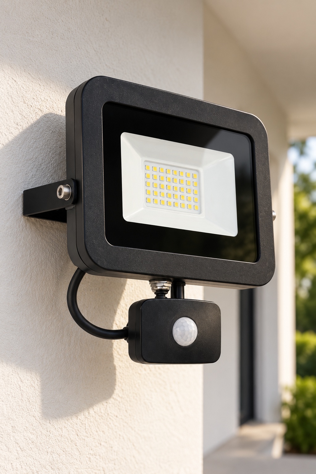 Projecteur LED noir avec détecteur de mouvement - vue 4