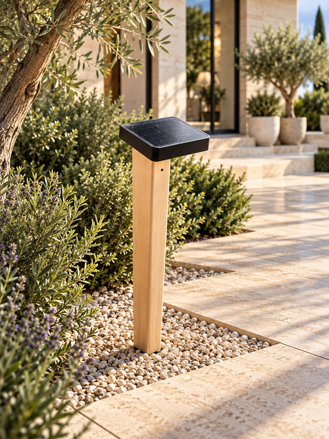 Borne solaire de jardin à panneau carré - vue 5