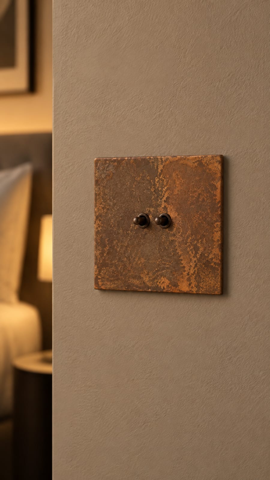 Interrupteur double effet rouille - vue 3