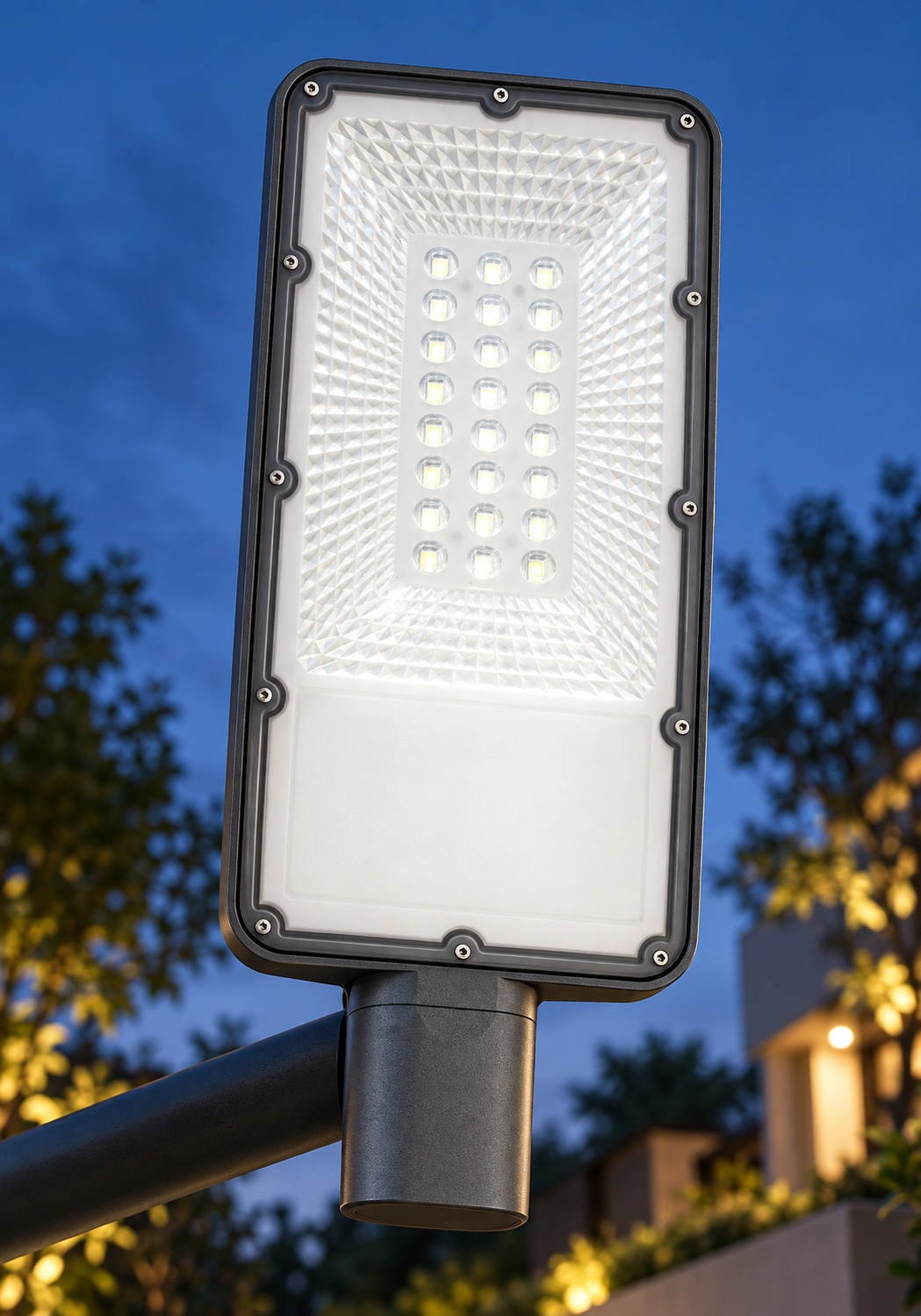 Tête de lampadaire solaire LED anthracite - vue 5
