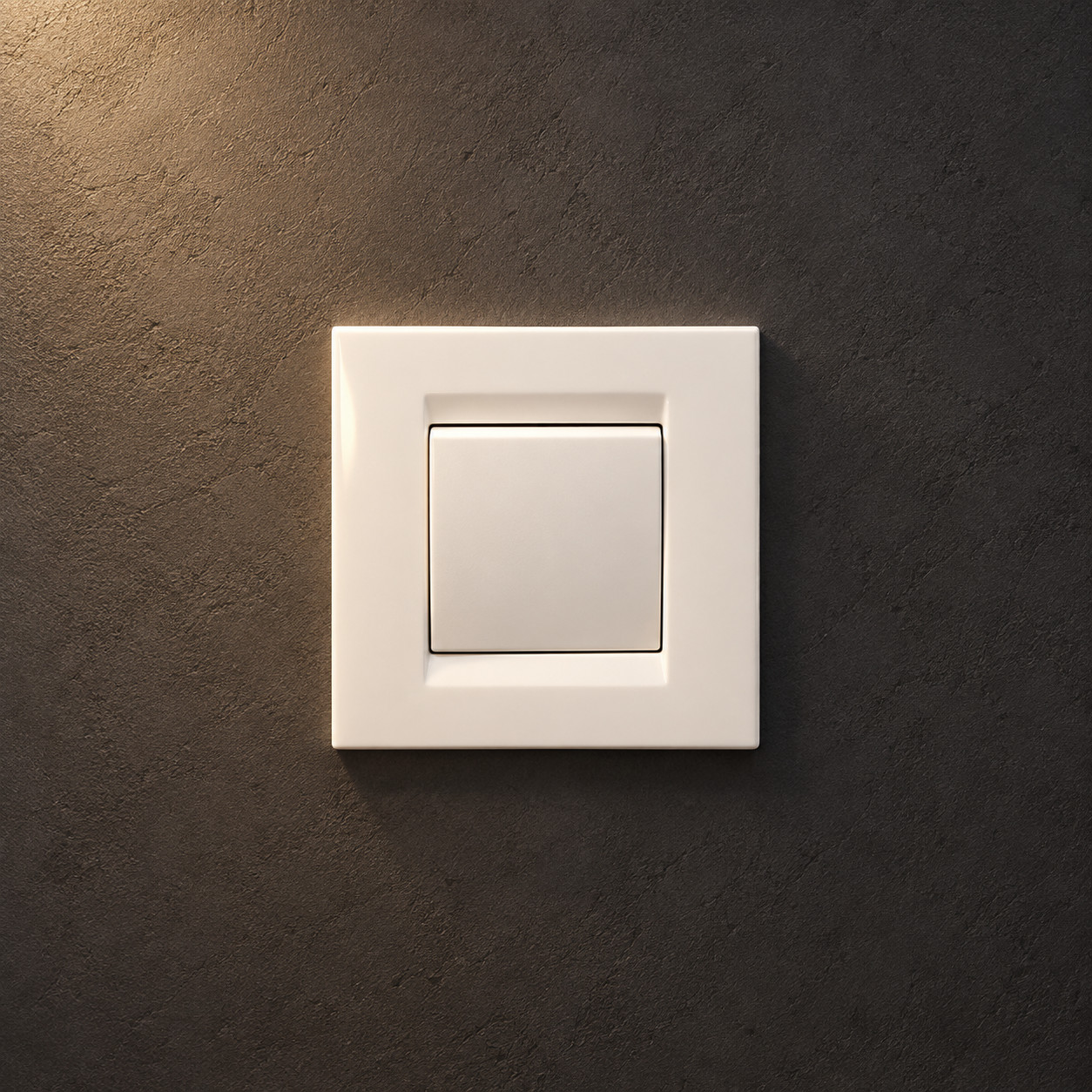 Interrupteur simple blanc - vue 2