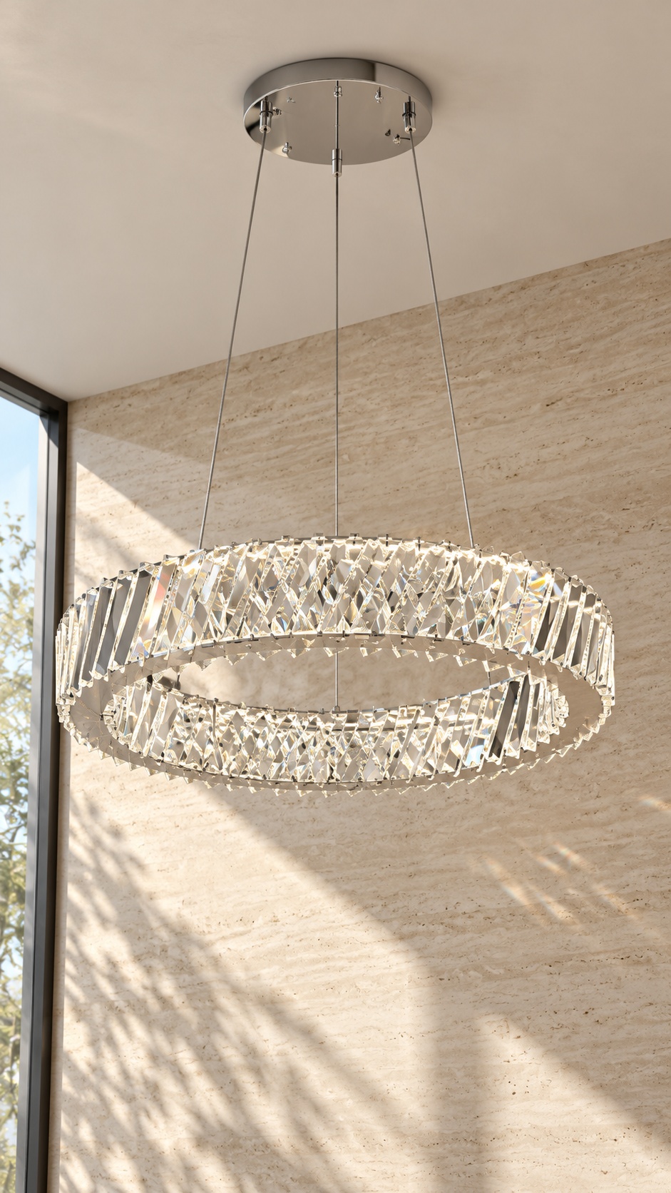Suspension annulaire à facettes transparentes - vue 4