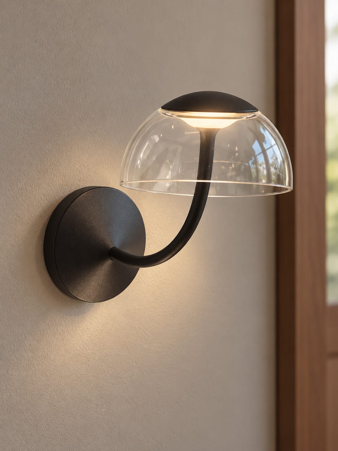 Applique noire compacte à coque galbée - vue 4