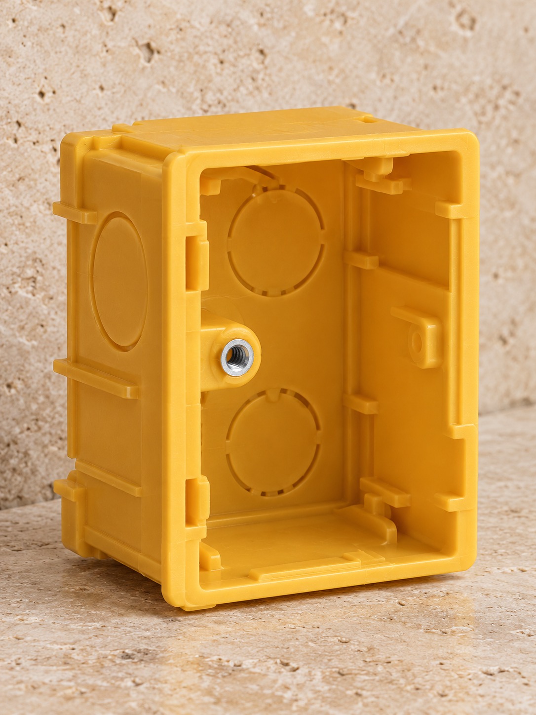 Boîte d’encastrement simple jaune - vue 5