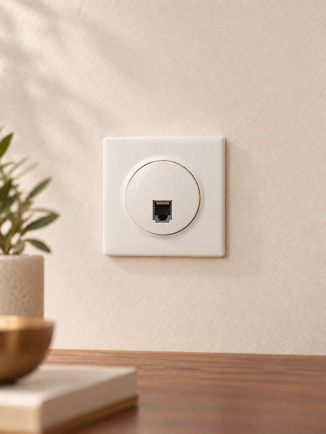 Prise réseau RJ45 blanche - vue 2