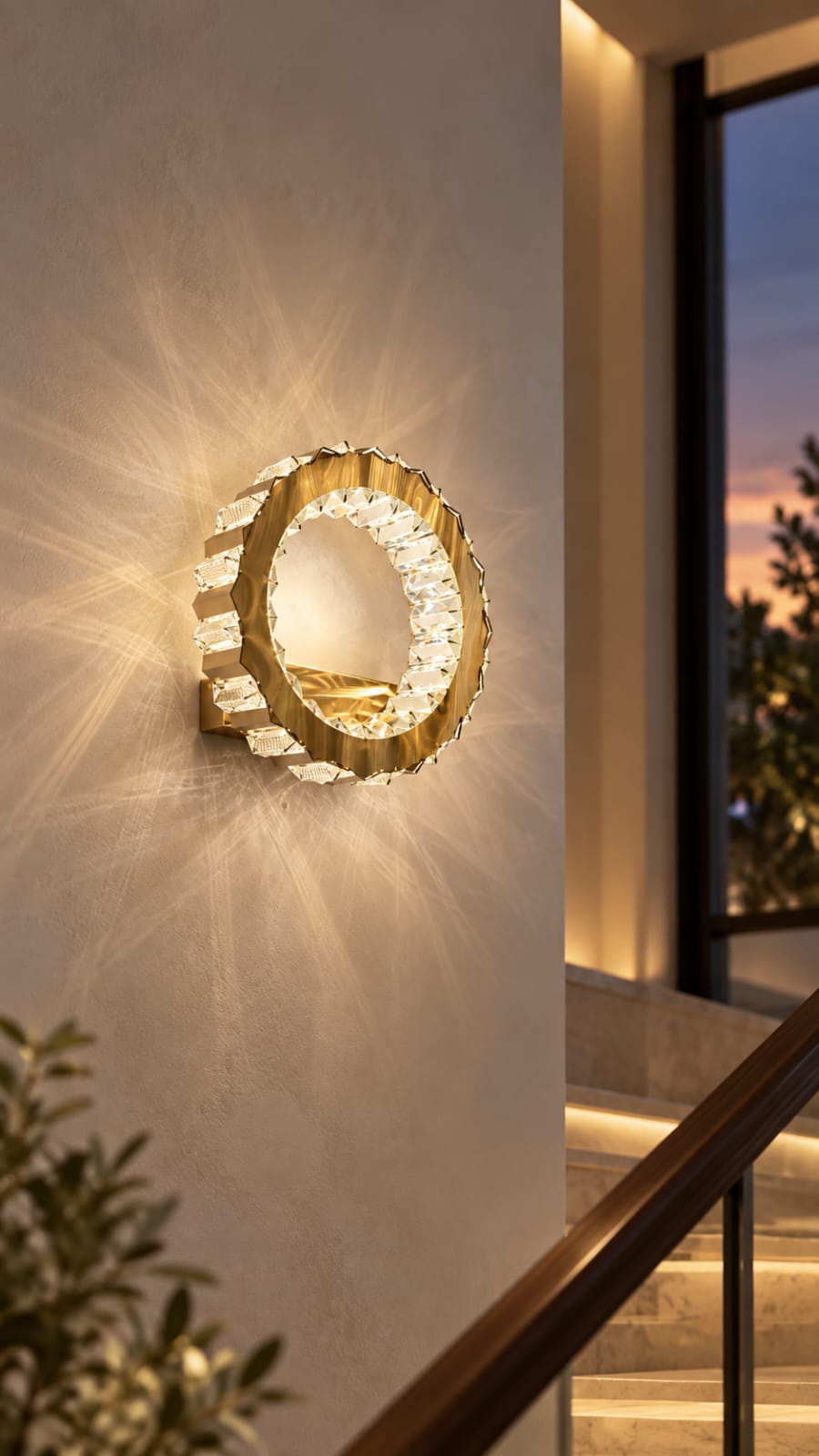 Applique murale Halo doré facetté - vue 4