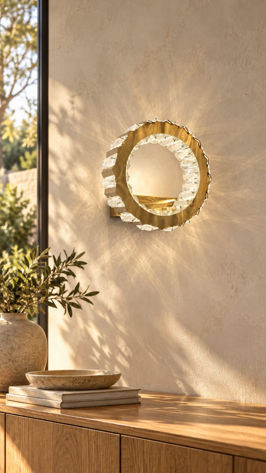 Applique murale Halo doré facetté - vue 5
