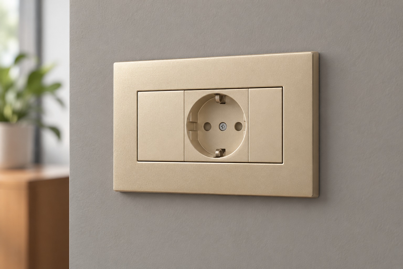Prise de courant modulaire champagne - vue 2