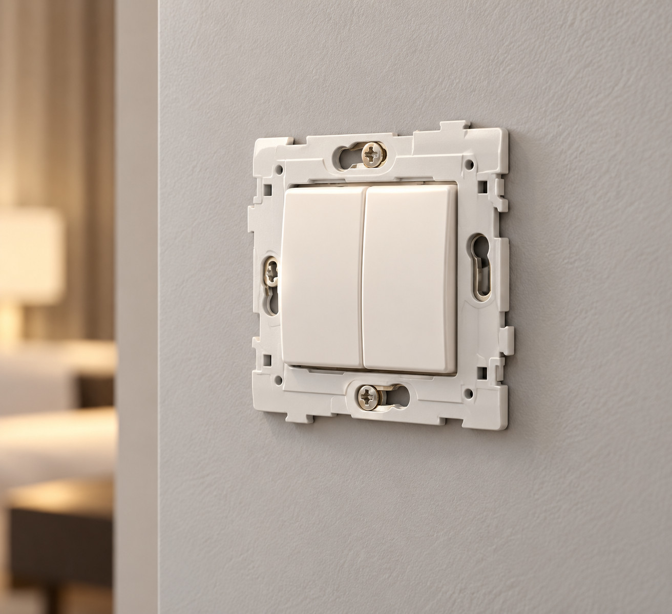 Mécanisme d’interrupteur double blanc B - vue 4