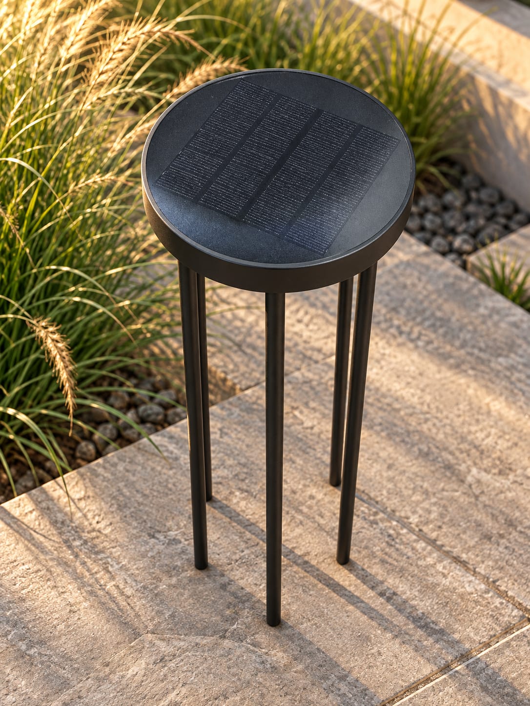 Luminaire solaire de jardin à tête ronde - vue 3
