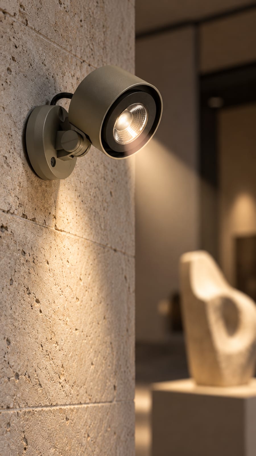 Spot orientable cylindrique gris - vue 2