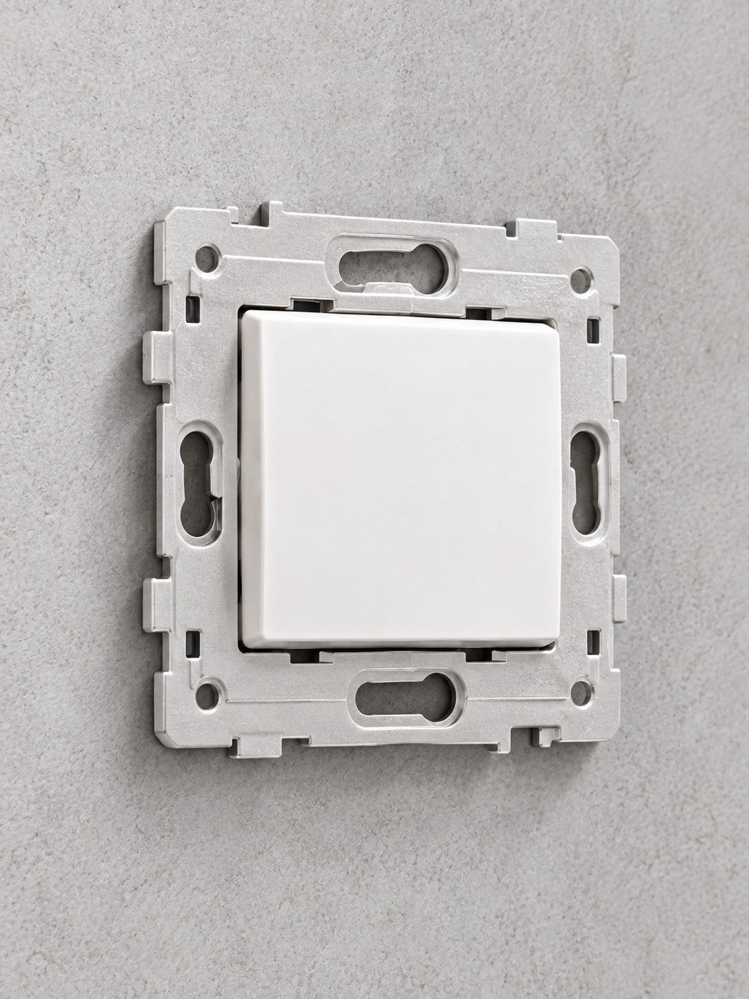 Mécanisme d’interrupteur simple blanc - vue 2