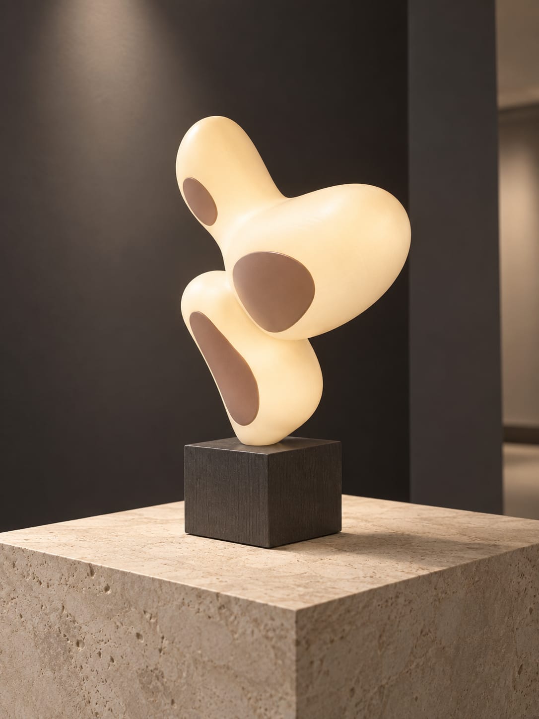 Lampe à poser sculpturale à trois formes organiques - vue 4