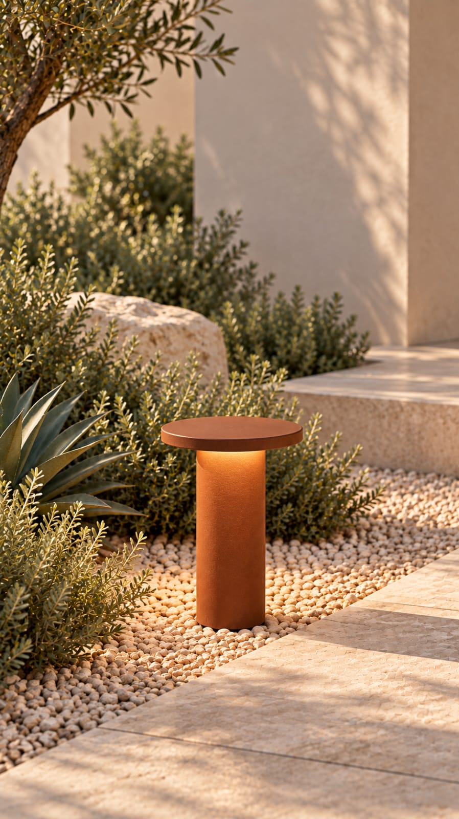 Borne de jardin terracotta à tête ronde - vue 2