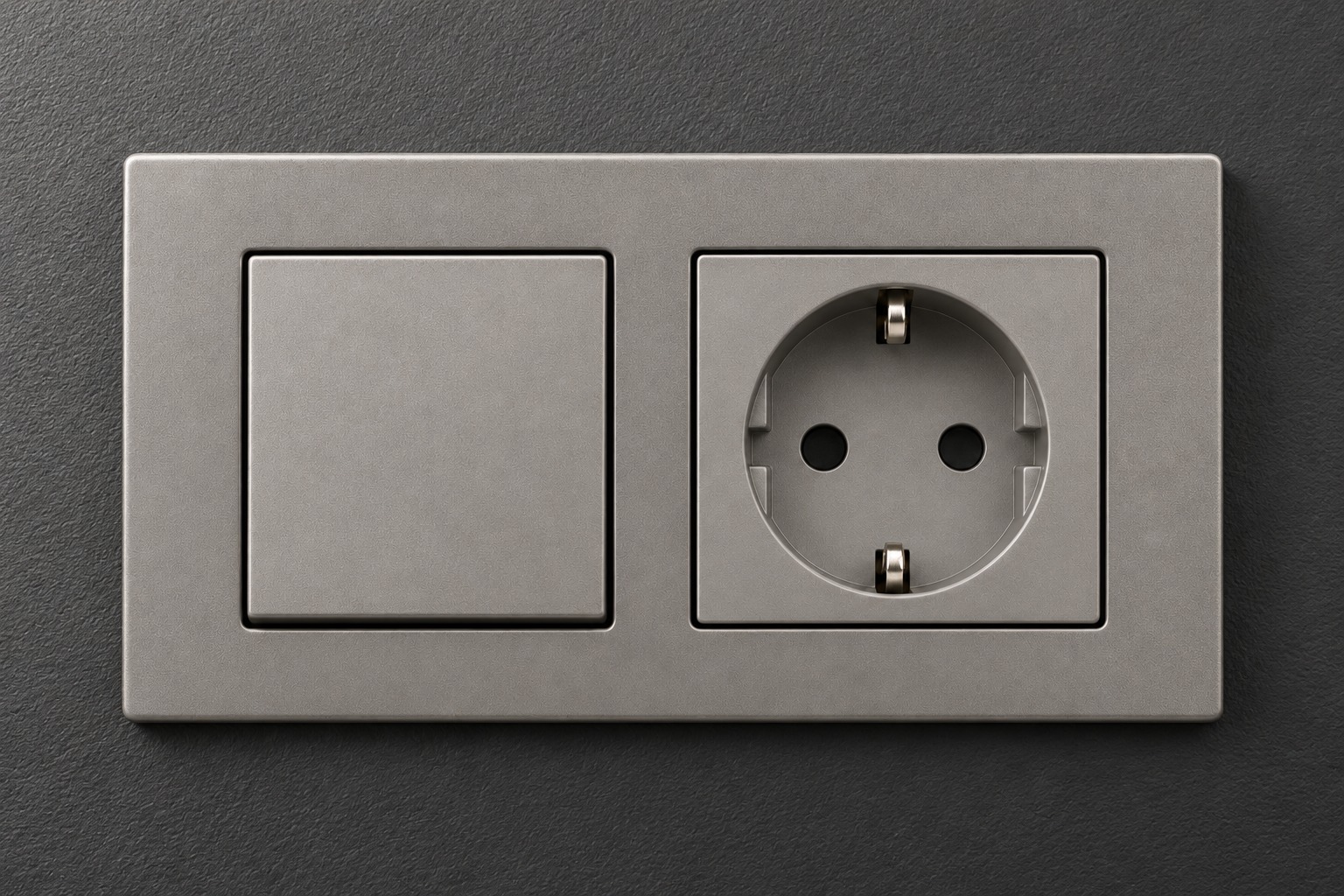 Ensemble gris interrupteur et prise - vue 4