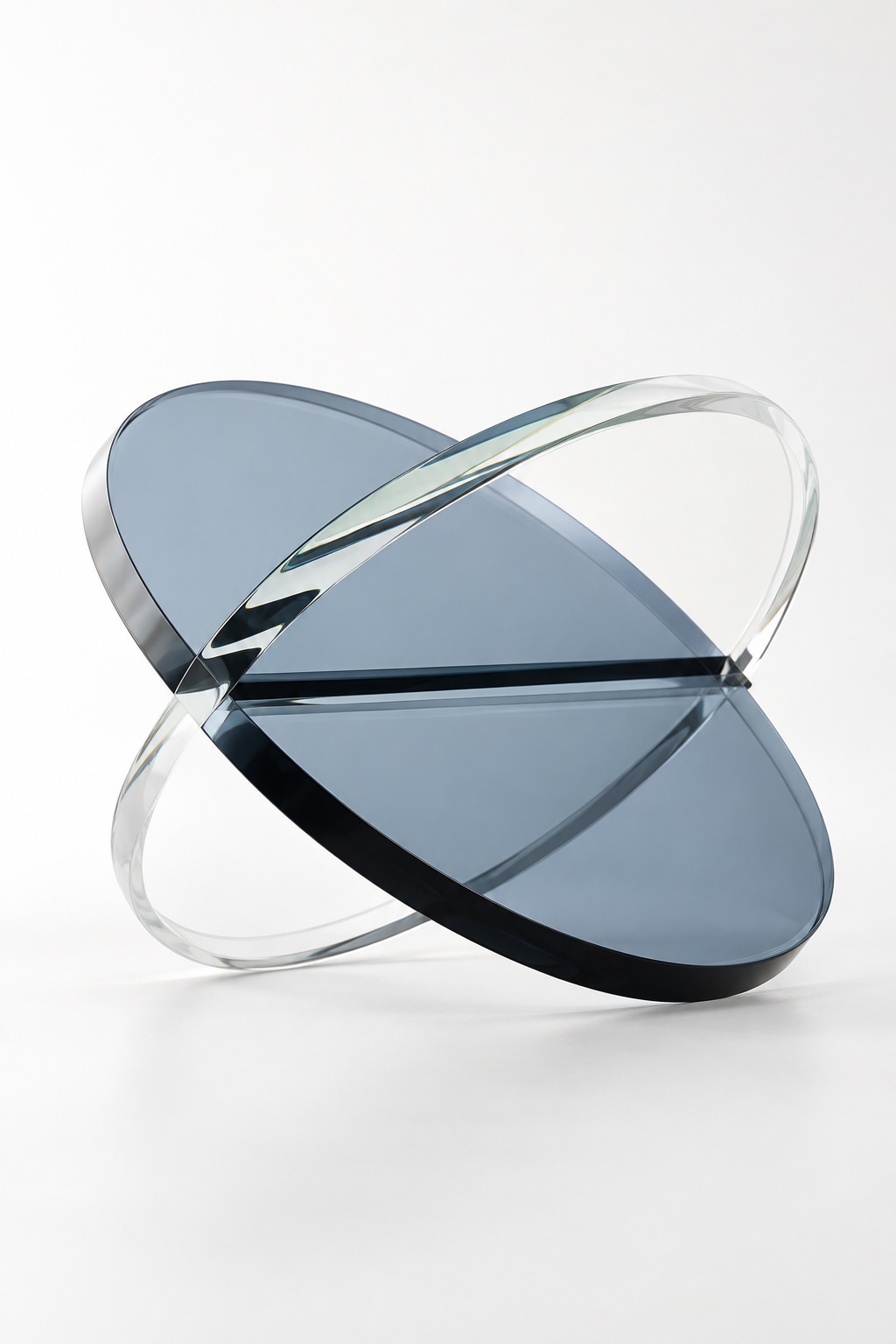 Sculpture orbitale gris bleuté — grand modèle - vue 2