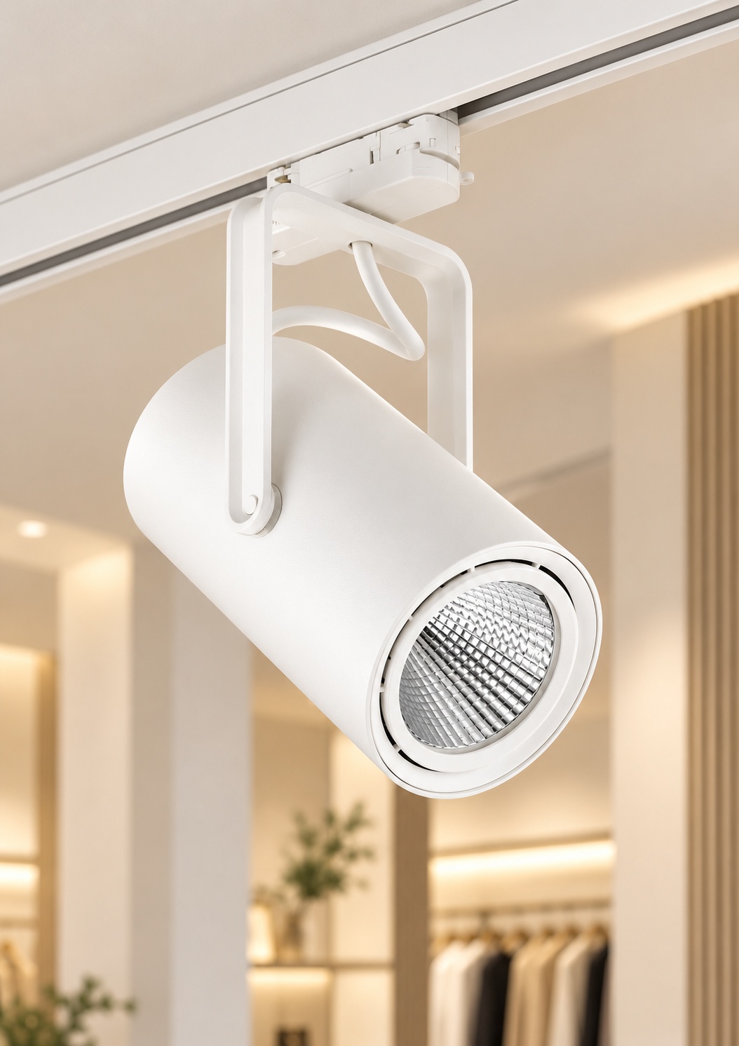 Spot cylindrique blanc orientable - vue 3