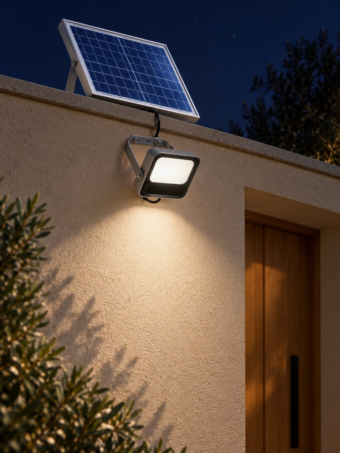 Projecteur solaire avec panneau déporté - vue 3