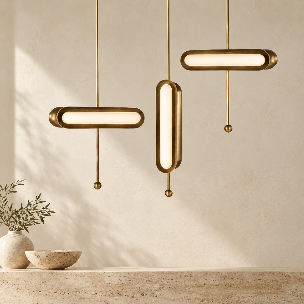 Suspensions Capsule finition bronze - vue 4
