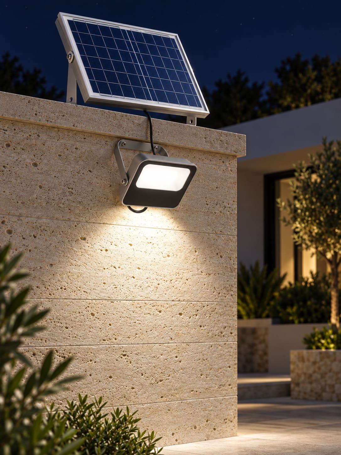 Projecteur solaire avec panneau déporté - vue 6
