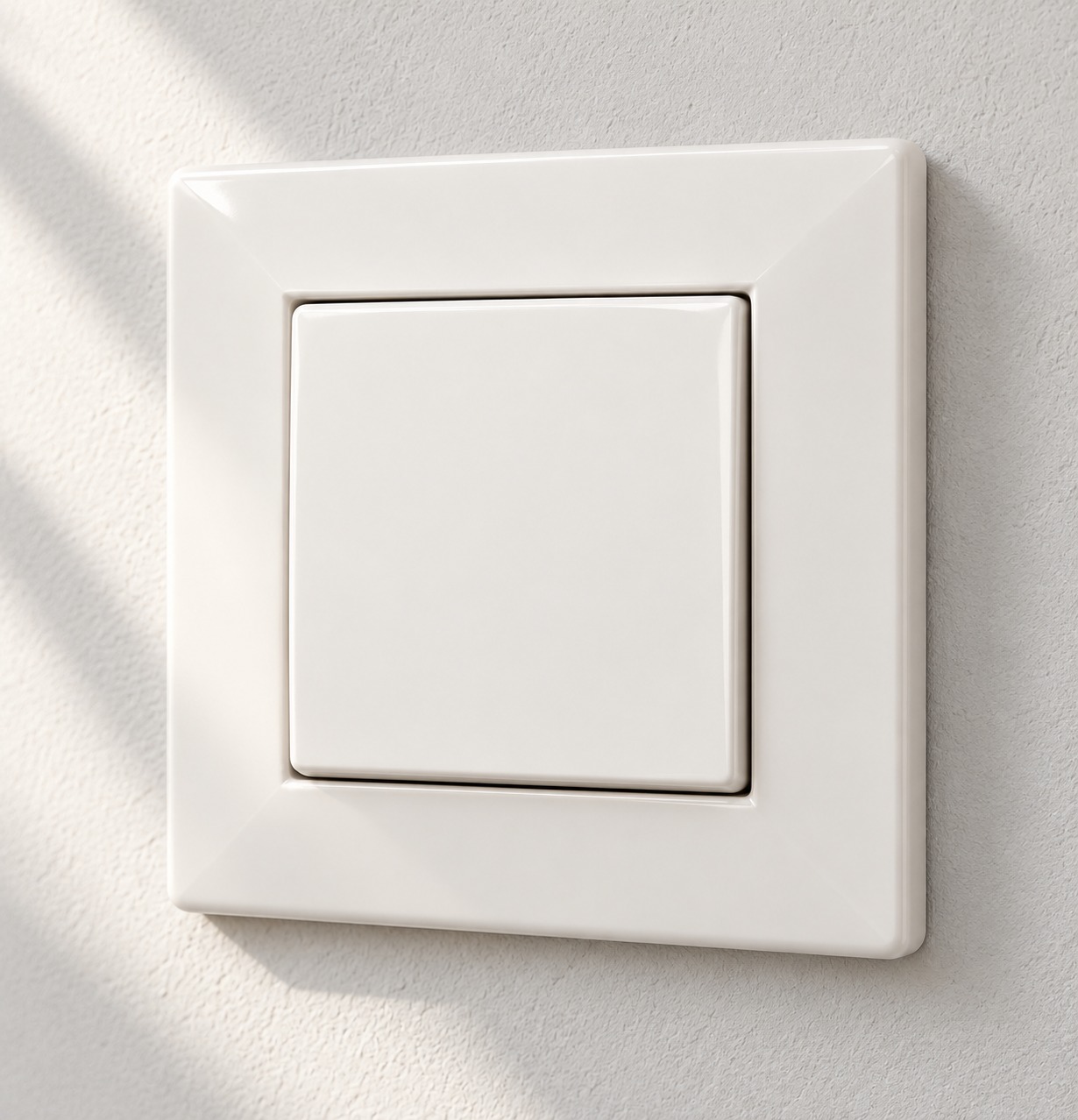Interrupteur carré blanc - vue 5
