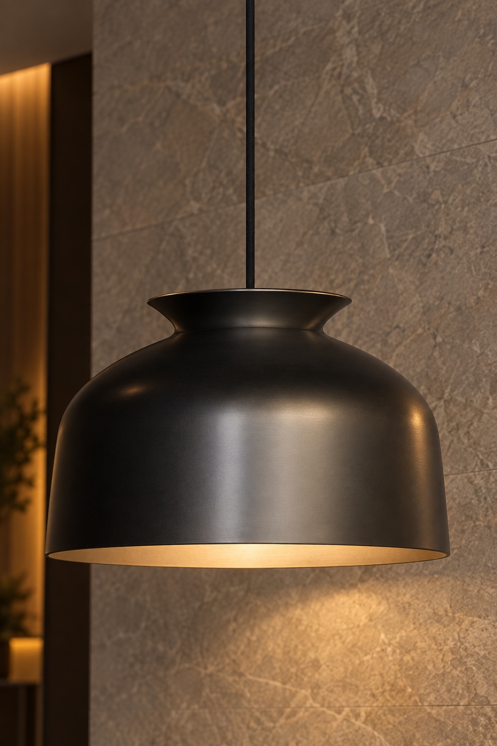 Suspension galbée anthracite - vue 5