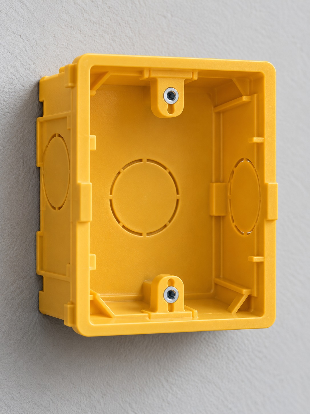 Boîte d’encastrement simple jaune - vue 3