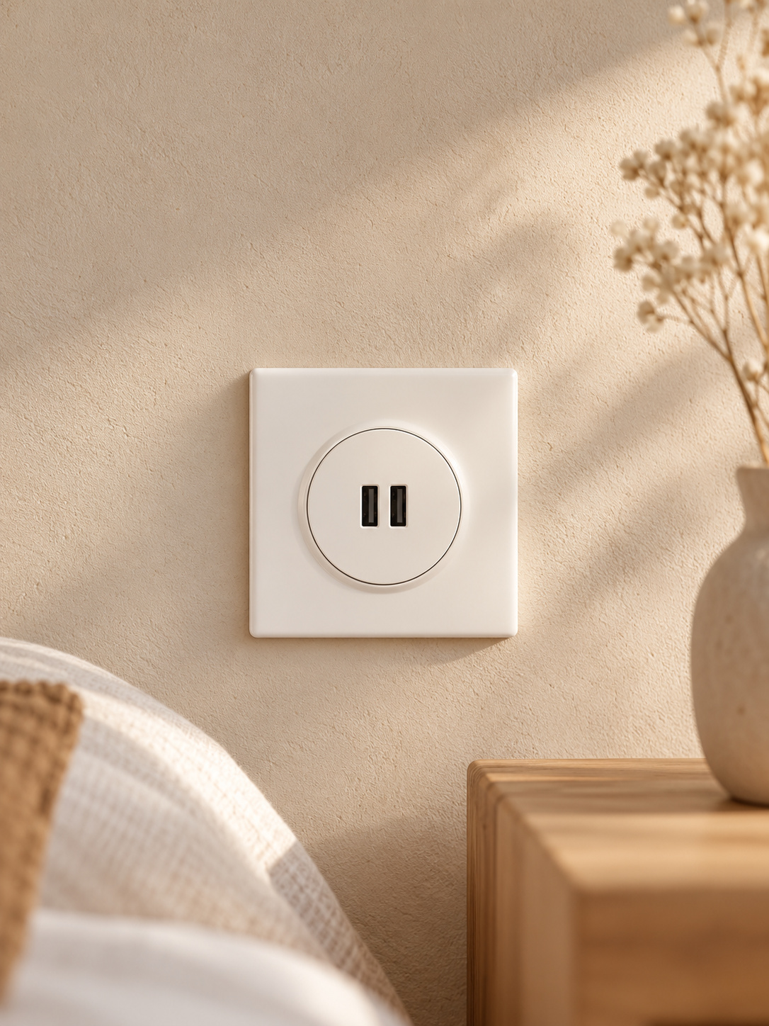 Prise double USB blanche - vue 4