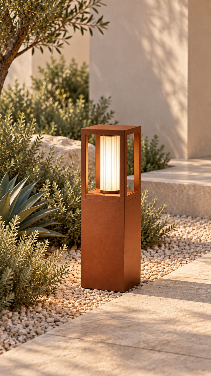 Borne de jardin compacte à cadre ouvert, finition terracotta - vue 5