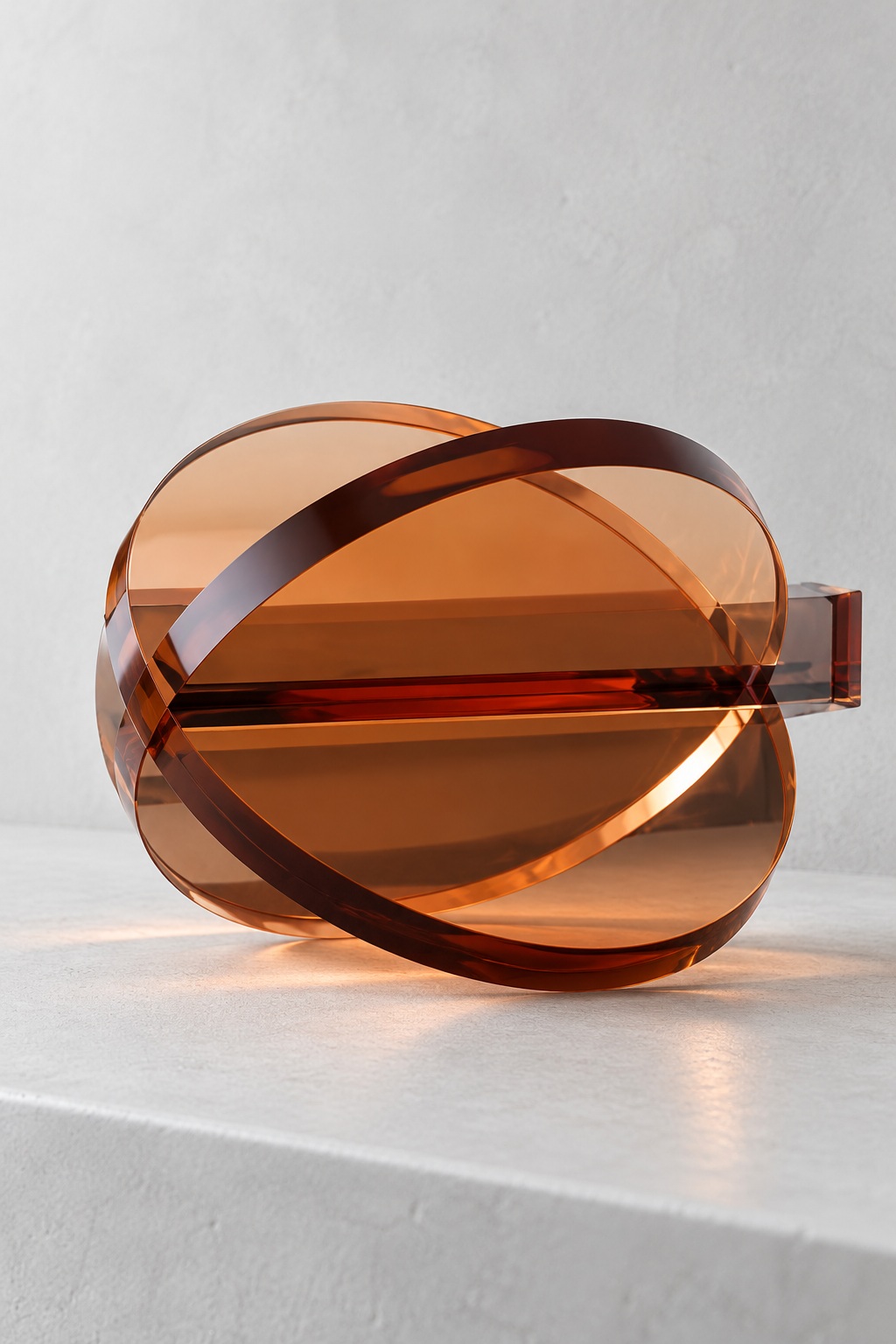 Sculpture orbitale ambrée — silhouette compacte - vue 4
