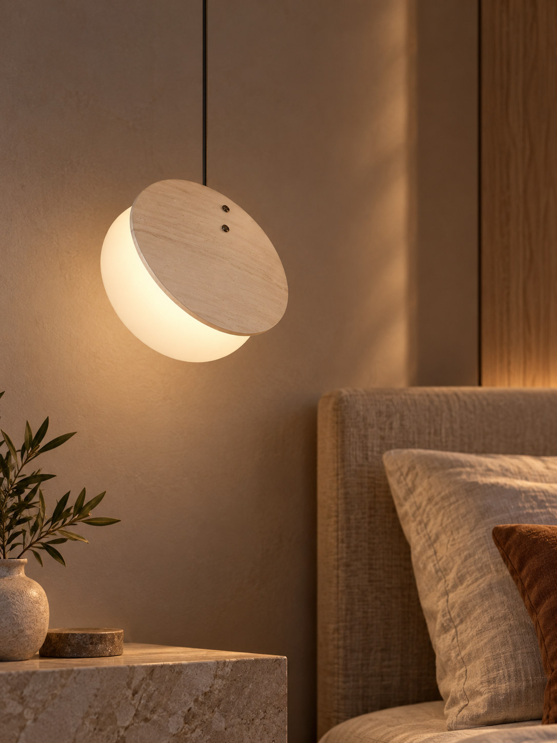 Suspension ronde à diffuseur opalin - vue 4