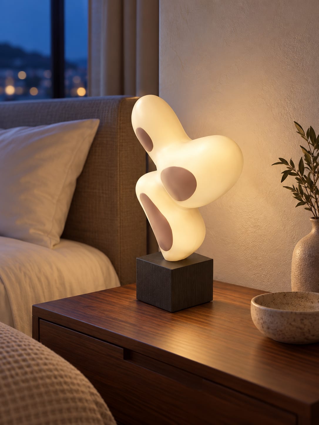 Lampe à poser sculpturale à trois formes organiques - vue 3