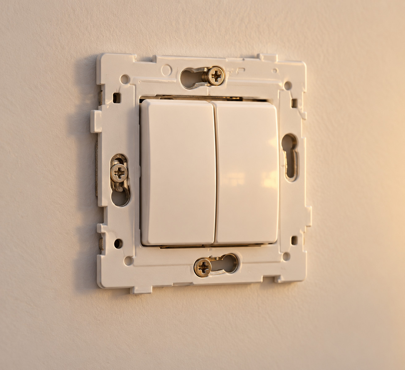 Mécanisme d’interrupteur double blanc B - vue 3