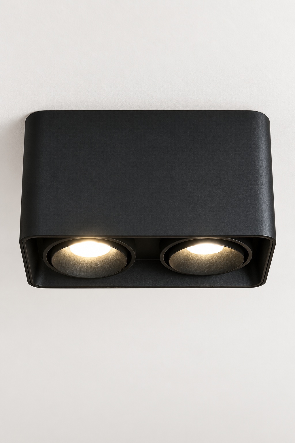 Plafonnier double spot noir mat - vue 3