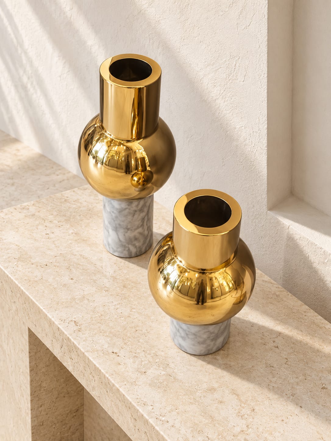 Vases décoratifs Sphère dorée — grand et petit modèles - vue 5