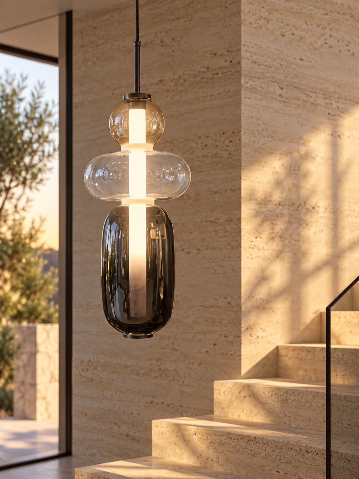 Suspension en verre empilé - vue 3