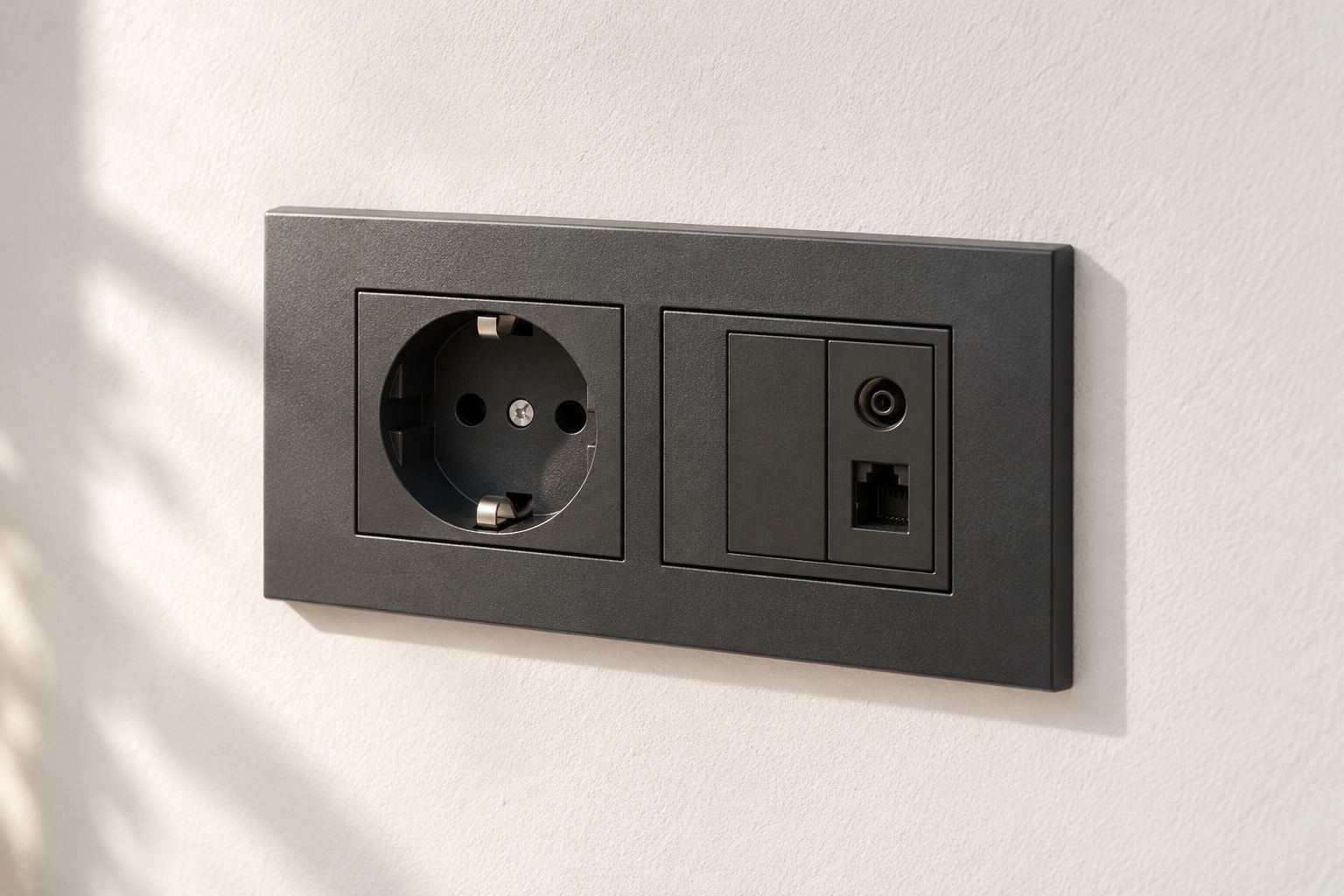 Plaque modulaire anthracite prises - vue 2