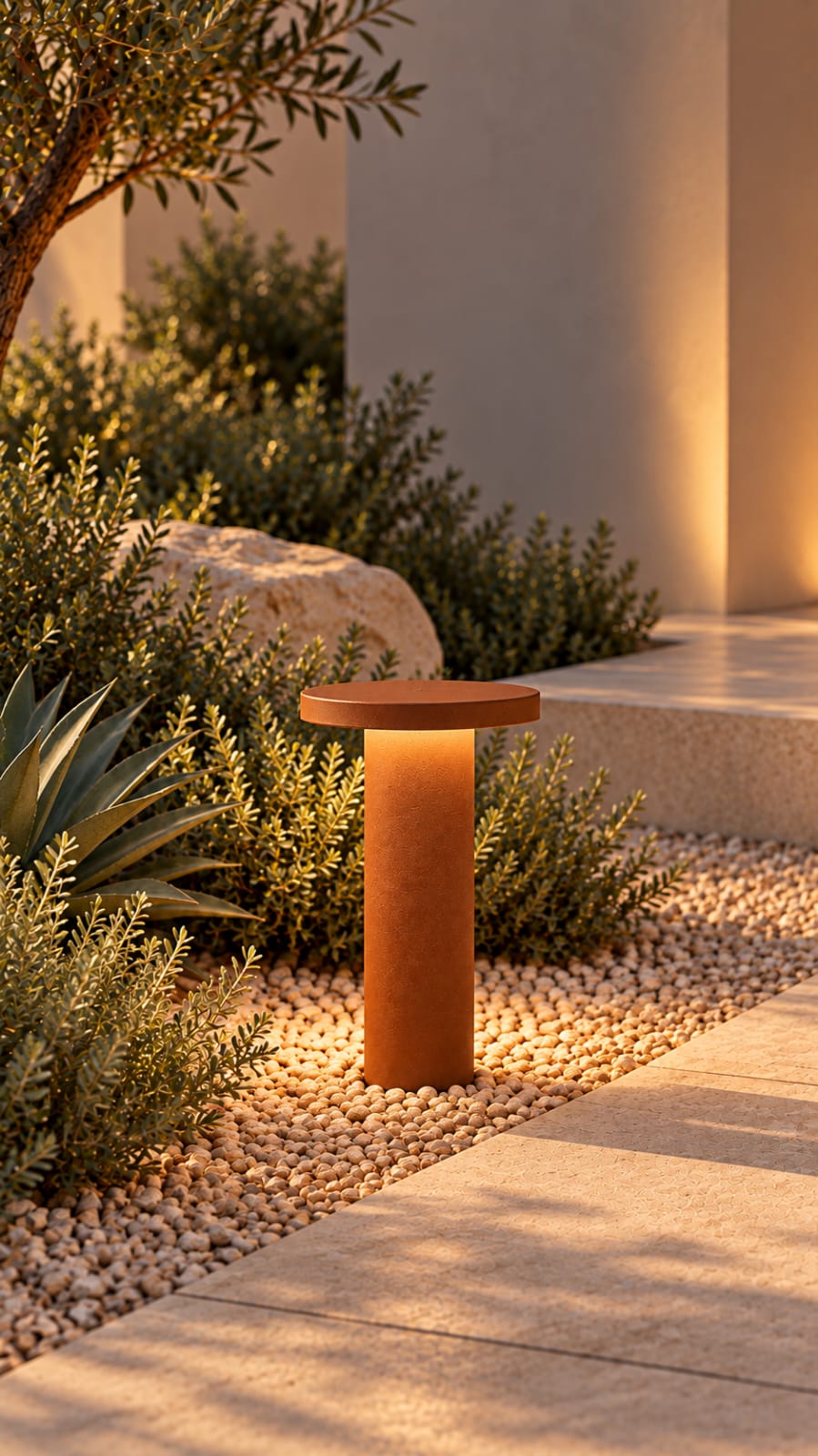 Borne de jardin terracotta à tête ronde - vue 5