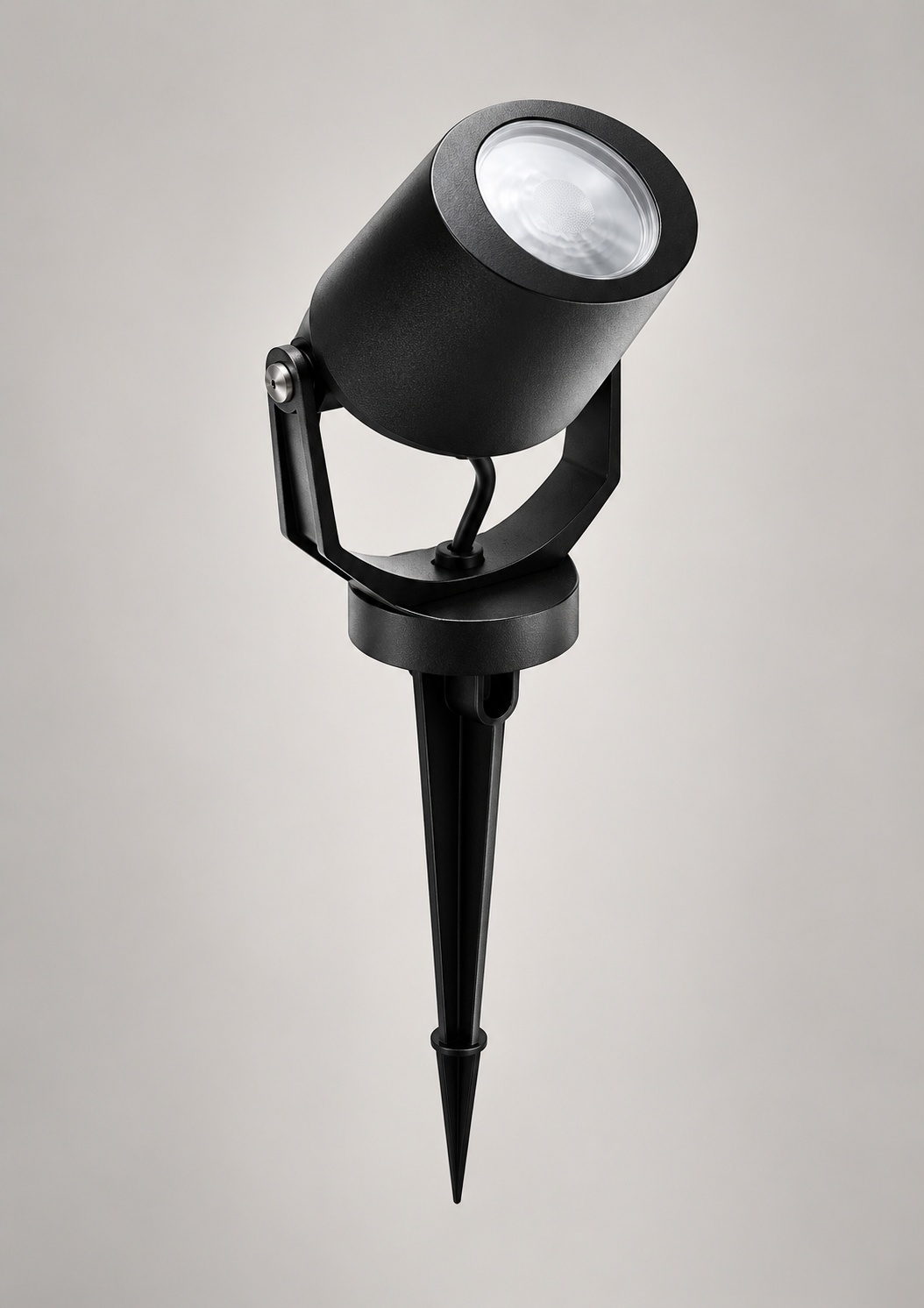 Spot de jardin orientable sur piquet noir - vue 5